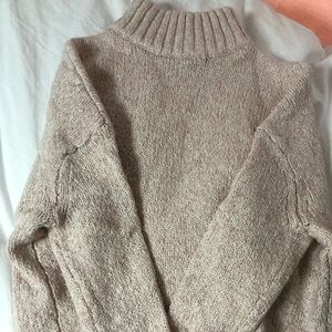 American Eagle Cropped Mock Neck Knit Sweater